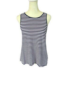 Everywear lavender and blue striped pullover tank top women's size Small Petite